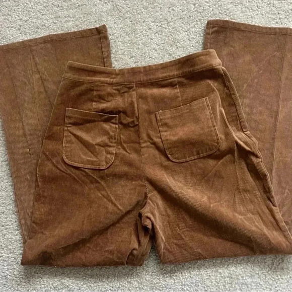 Sadie & Sage Wide Leg Brown Corduroy Pants Women’s Size M Style# AA472093 - Picture 13 of 16